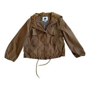 Anthropologie Daughters of the Liberation Brown Utility Hooded Jacket – Size 2
